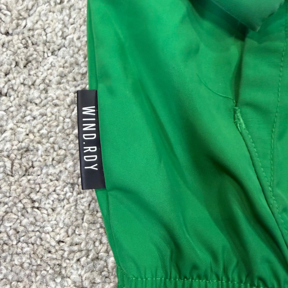 Adidas x LEGO Windbreaker Anorak Boys XS Green Blue WIND.RDY Jacket Quarter Zip - Picture 4 of 10